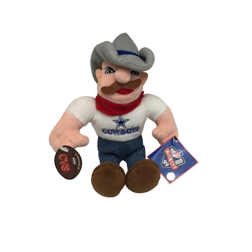 Vintage 1998 Stuffins Dallas Cowboys MascotPlush NFL Kickoff 99 CVS Exclusive 9"